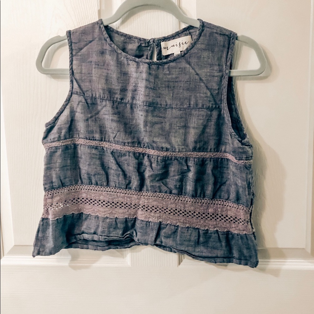 Medium Blue Crop Top